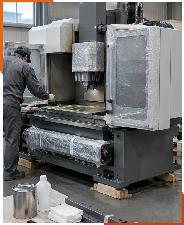 Консервация станков перед перевозкой в Протвине